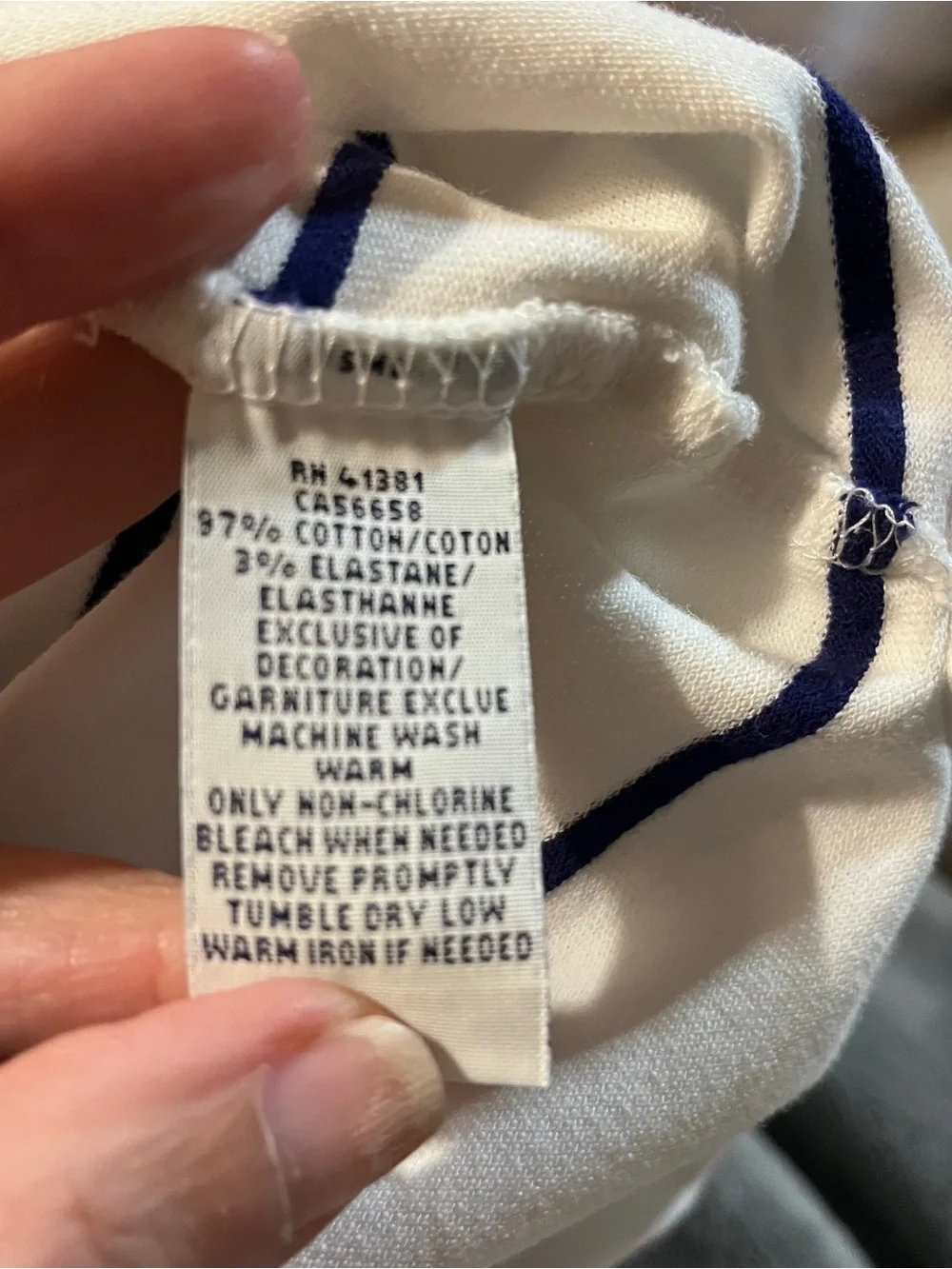 Ralph Lauren White Polo with Navy Stripes and Pink Pony XL
